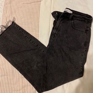 CJLA raw hem Black Jeans